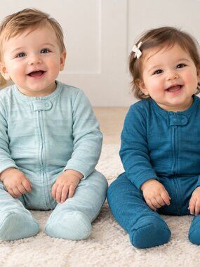 Cloud Island Baby 2-Piece Footed Sleeper Set Blue 6–9M